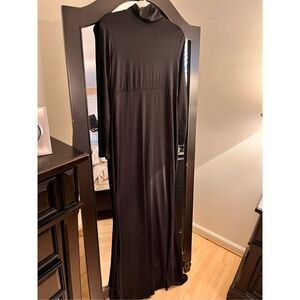 Molliya Maternity Maxi Dress Mock Neck Casual L